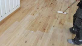 Affordable wood floor sealing